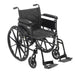 Cruiser X4 Wheelchair, Full Arms, Swing Away Footrests, 16" Seat, Front View