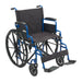 Blue Streak Wheelchair with Flip Back Desk Arms, Swing Away Footrests, 16" Seat