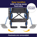 Blue Streak Wheelchair with Flip Back Desk Arms, Swing Away Footrests, 20" Seat