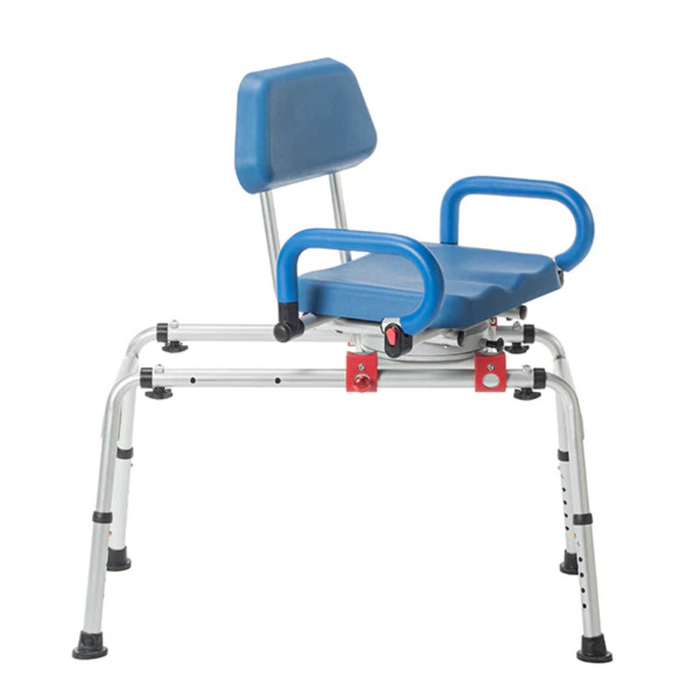 Journey Soft Secure Sliding and Rotating Transfer Bench 360° swivel: Rotating seat