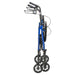 Drive Adjustable Height Rollator, Blue, Folded for Storage