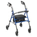 Drive Adjustable Height Rollator, Blue, Front View