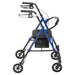 Drive Adjustable Height Rollator, Blue, Side View