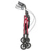 Drive Adjustable Height Rollator, Red, Folded for Storage