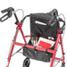 Drive Adjustable Height Rollator, Red, Under the Seat Bag