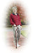 Drive Medical adjustable offset cane in use