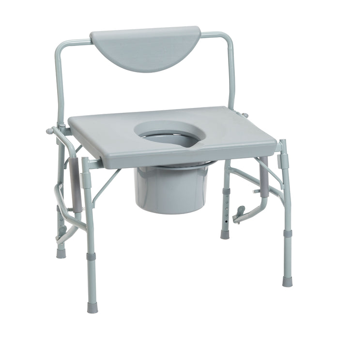 Drive Medical bariatric commode angled view