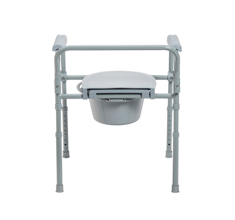Drive deep seat bedside commode rear view