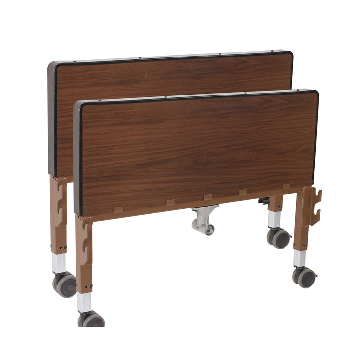 Wood-grain headboard and footboard for the Drive Delta 1000 electric hospital bed