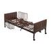 Drive Delta Pro homecare bed frame shown flat with half side rails installed on both sides