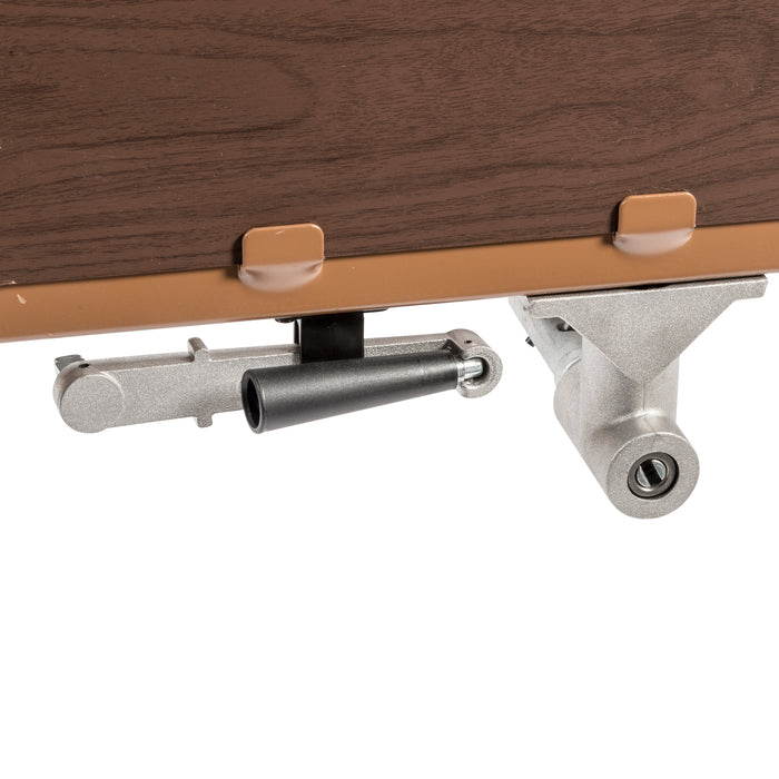 Delta Ultra Light Semi Electric Hospital Bed, Hi-Lo Gear Box and Hand Crank Closer View
