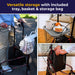 Rolling Walker, Flame Red, with Basket, Tray and Pouch