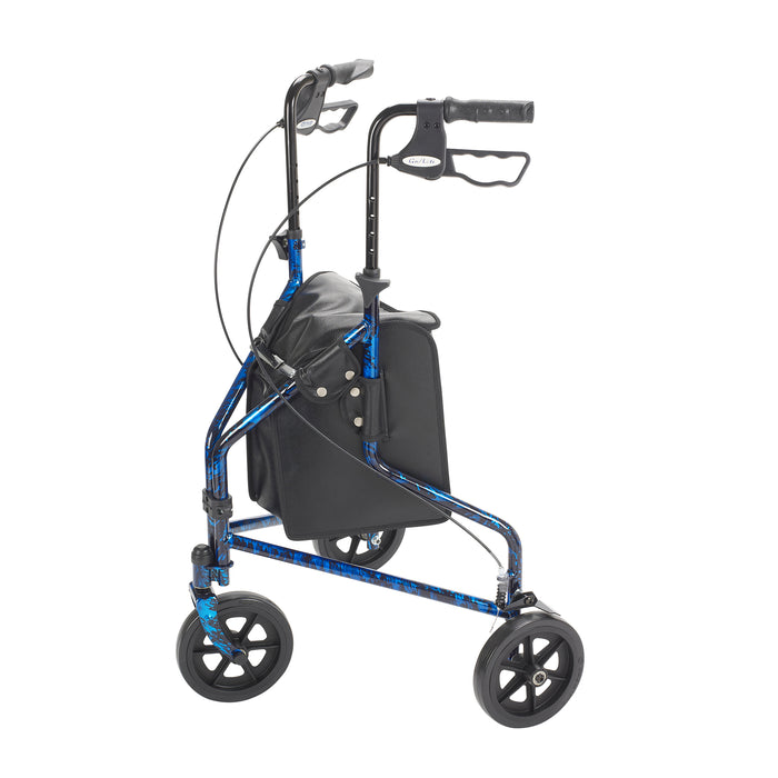 Rolling Walker, Flame Blue, Left Side View