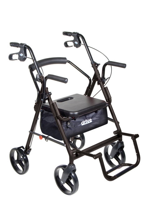 Combination Rollator, Black, Backrest Flip Detail