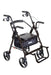Combination Rollator, Black, Backrest Flip Detail