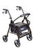 Drive Duet Rollator Transport Chair, Black, Front View