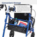 Dual Function Rolling Walker, Blue, Carry Pouch Detail