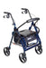 Drive Duet Rollator Transport Chair, Blue, Front View