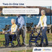 Duet Dual Function Transport Wheelchair Rollator Rolling Walker, Blue 2 ways to use