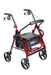 Drive Duet Rollator Transport Chair, Burgundy, Front View