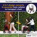 Walking Aid, Burgundy, In Transport Chair Mode