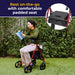 Combination Rollator, Burgundy, Padded Seat