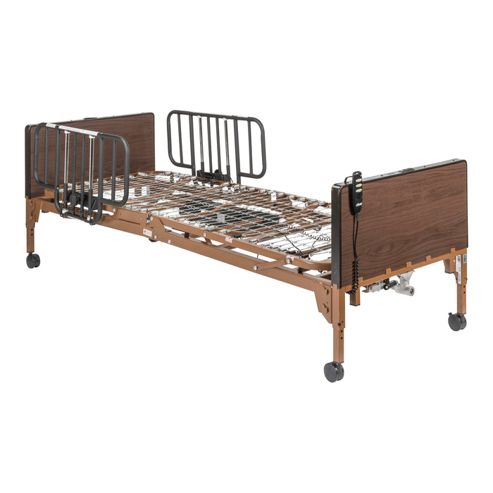 Drive electric hospital bed in a flat position with half side rails and no mattress