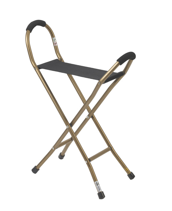 Drive Medical folding cane with sling seat open