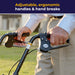 Drive Four Wheel Rollator, Blue, Handle Grip and Hand Brakes Detail