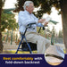 Four Wheel Rollator Rolling Walker with Fold Up Removable Back Support, Blue
