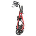 Drive Four Wheel Rollator, Red, Folded for Storage