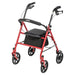Drive Four Wheel Rollator, Red, Front View