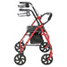 Drive Four Wheel Rollator, Red, Side View
