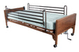 Drive full electric hospital bed with a mattress and full-length side rails