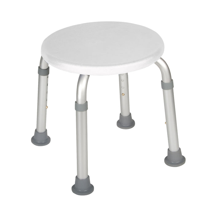 Drive Medical adjustable height bath stool, white