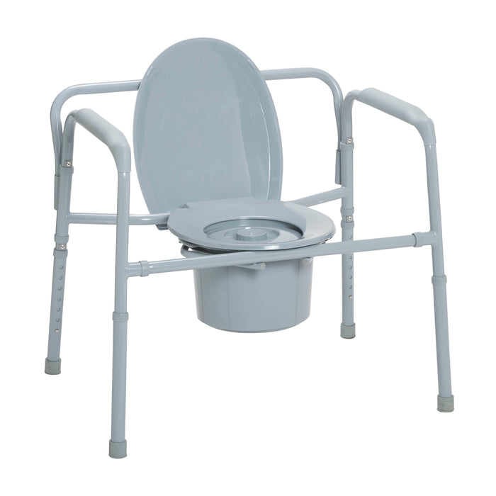 Drive Medical bariatric commode angled view