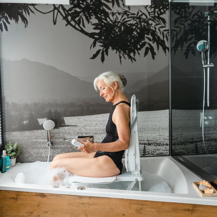 Drive Medical Bellavita Dive bath lift in use