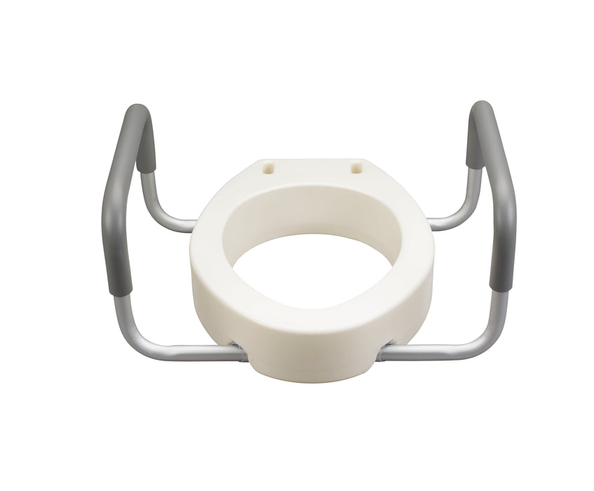 Drive Medical elongated raised toilet seat front view