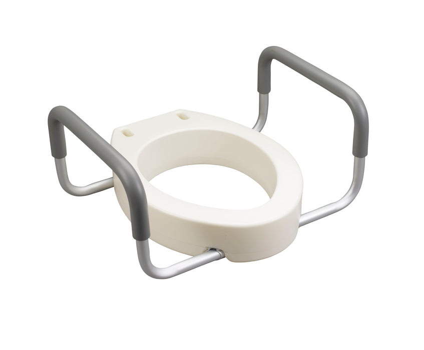 Drive Medical elongated raised toilet seat with arms