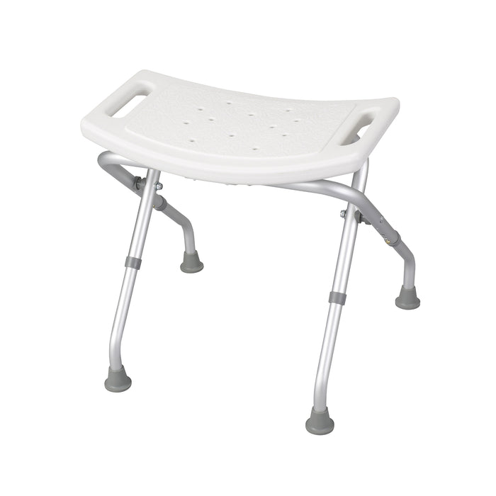 Drive Medical folding bath bench side angle view