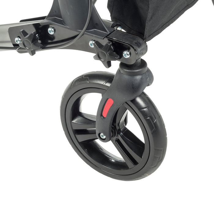 Drive Medical Folding Rollator, Grey/Black, Front Casters
