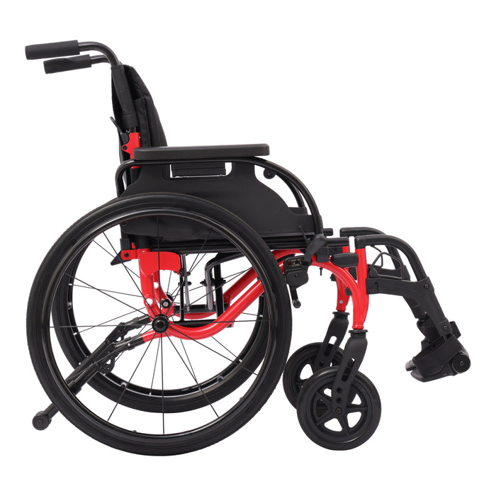 Drive Medical Nitro Cruise wheelchair red side view