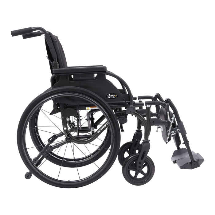 Drive Medical Nitro Cruise wheelchair side view black