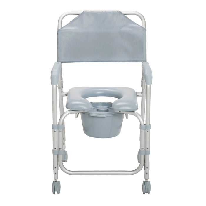 Drive Medical shower commode chair front view