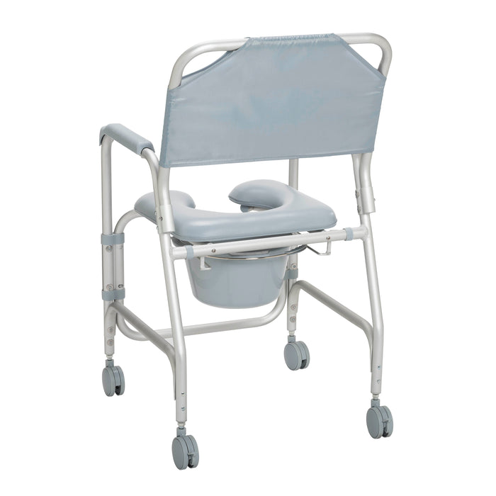Drive Medical shower commode chair rear view
