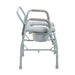 Drive Medical steel bedside commode side view