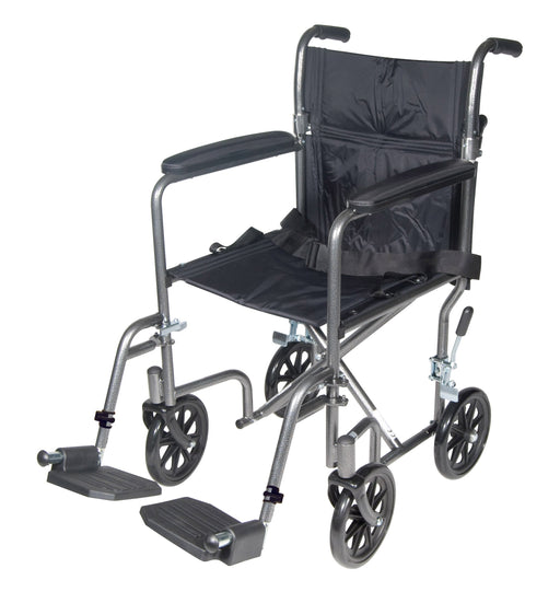 Drive Medical Transport Chair, 17 Inch Seat, Front View