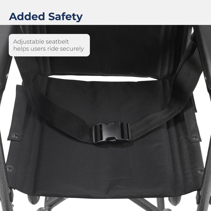 Drive Medical Transport Chair, 19 Inch Seat, Folded Dimensions