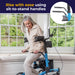 Drive Medical Upright Walker, Blue, Sit to Stand Armrest Detail