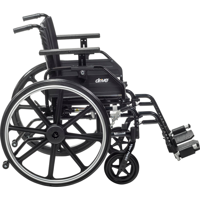 Drive Medical Viper Plus GT wheelchair side profile with universal armrests